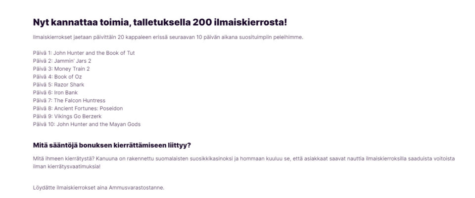 kanuuna kasino bonus