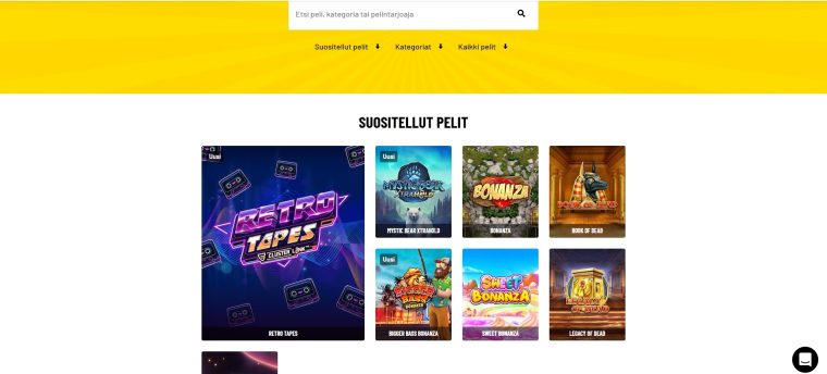 kazoom kasino pelivalikoima