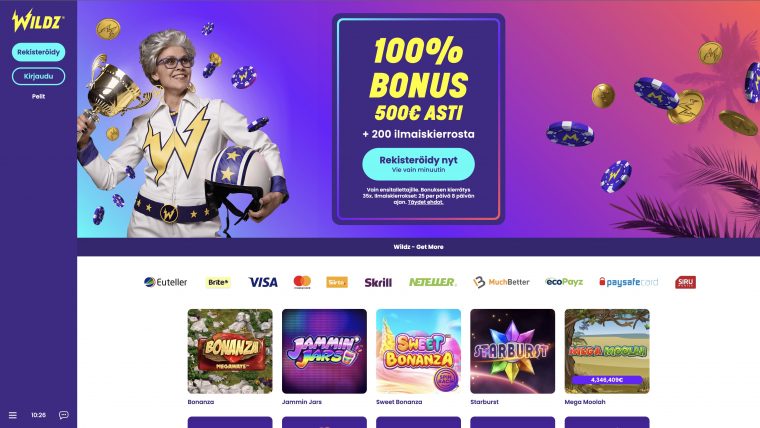 Wildz casino etusivu