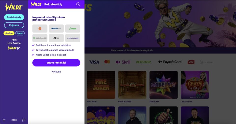 Wildz casino pikatalletus