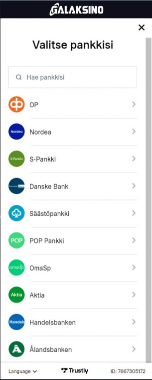 galaksino maksutavat