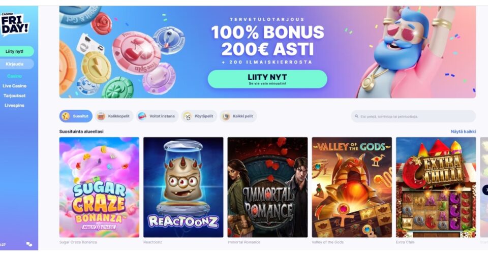 casino friday etusivu
