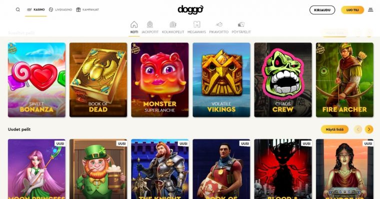 doggo casino pelivalikoima