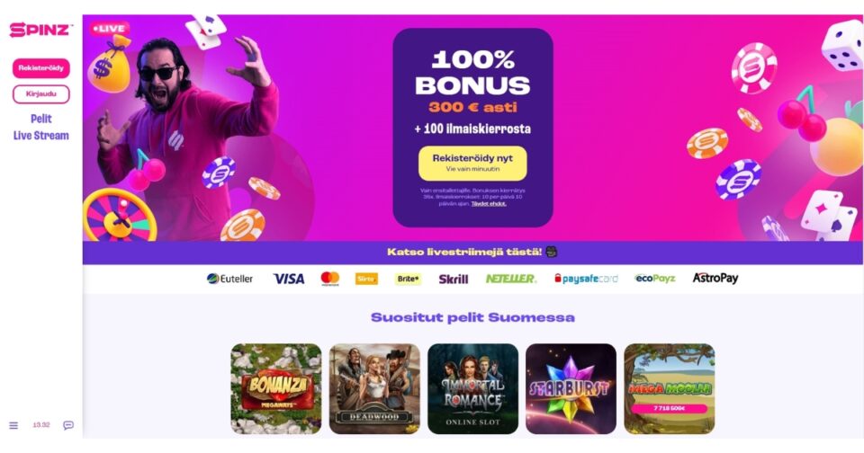spinz casino etusivu