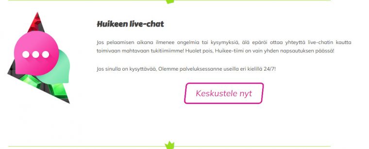 huikee kasino pelivalikoima