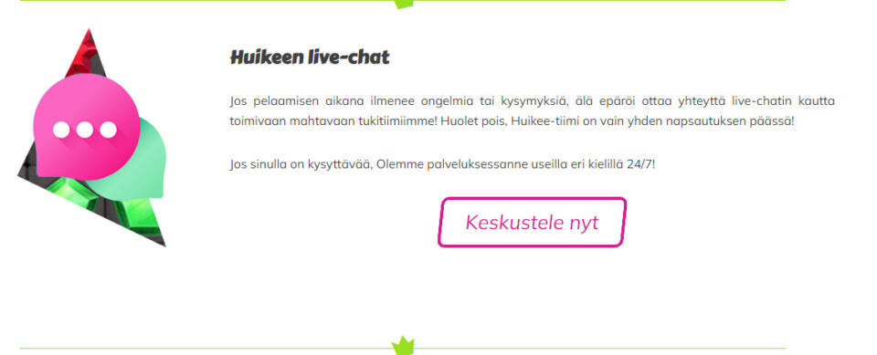 huikee kasino asiakaspalvelu