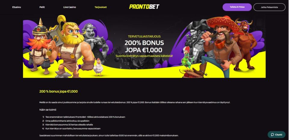 prontobet bonus