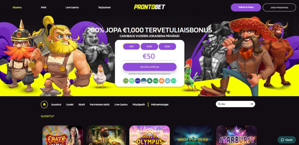 prontobet etusivu