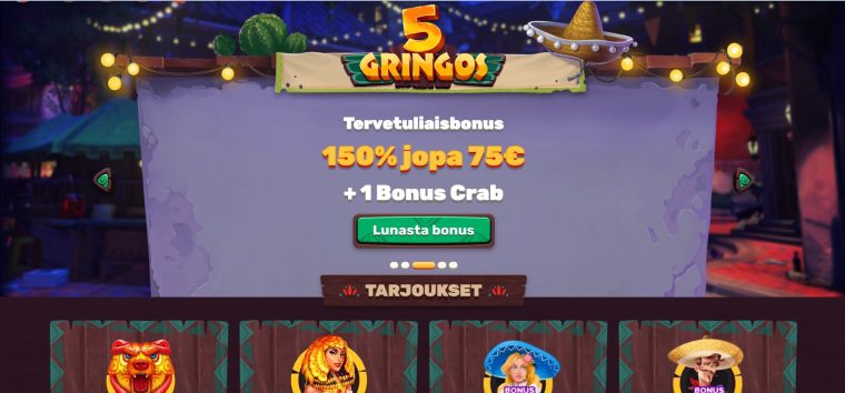 5gringos pelivalikoima