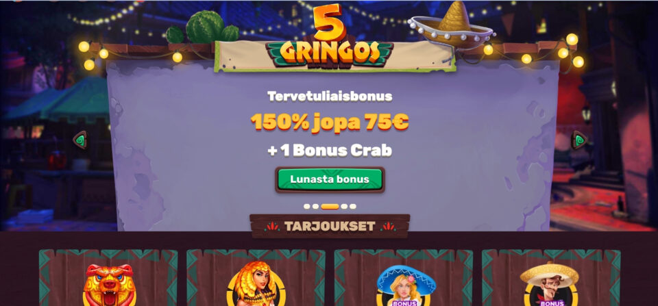 5gringos ensitalletusbonus