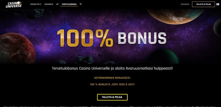 casino universe bonus