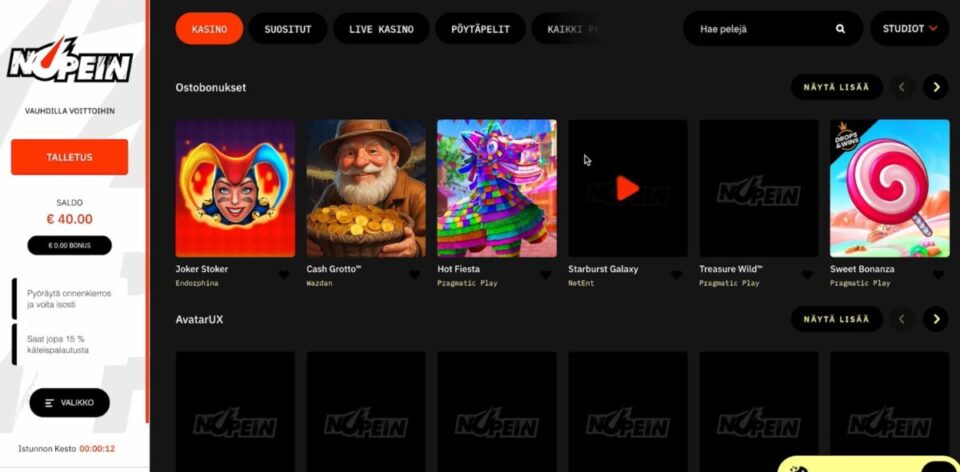 Nopein kasinon peliaula