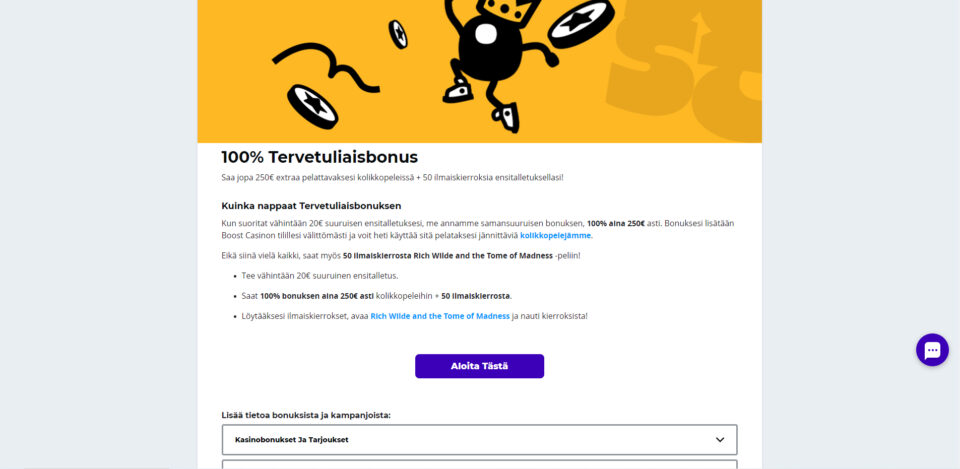 boost casino ensitalletusbonus
