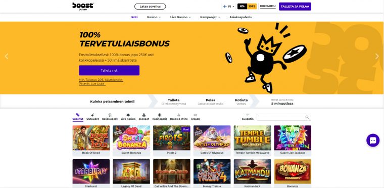 boost casino etusivu