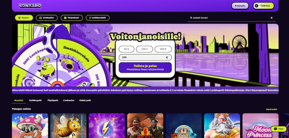 lonkero kasino etusivu