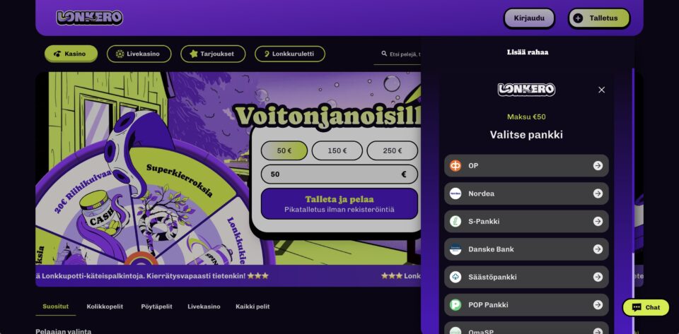 Lonkero Kasino talletus