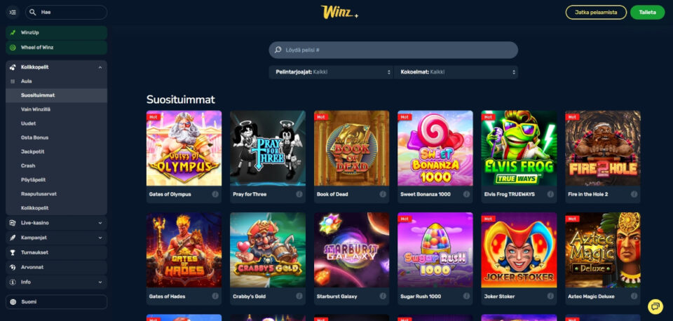 winz.io pelivalikoima