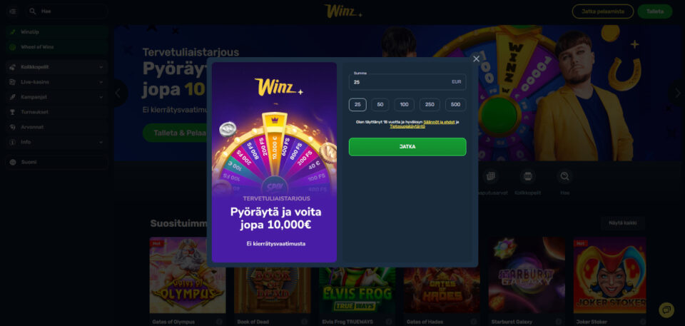 winz.io rahansiirrot