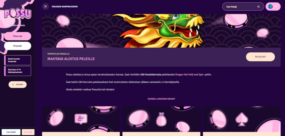 possu kokemuksia nettikasino