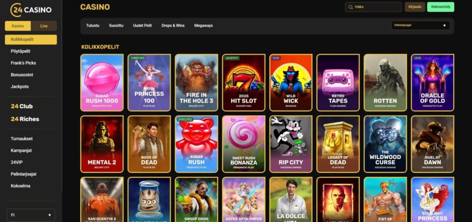 24casino pelivalikoima